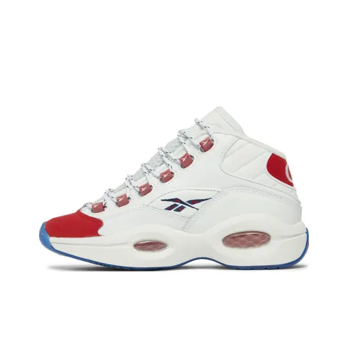 Reebok Question High Топ Винтажные Баскетбольные Кроссовки Белые Подростки