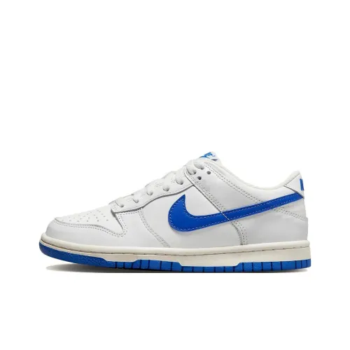 Nike Dunk 'Королевский' Устойчивый к истиранию Низкий Топ Детские Скейтбординг Белый Синий
