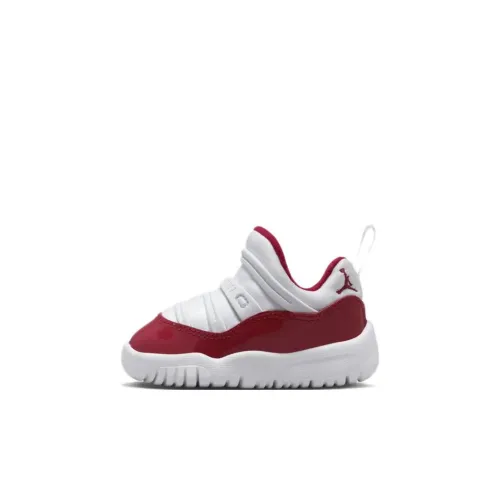 Jordan Air Jordan 11 'Varsity Красный' Устойчивый к истиранию Низкий Топ Обувь для младенцев и малышей Белый и красный Детский