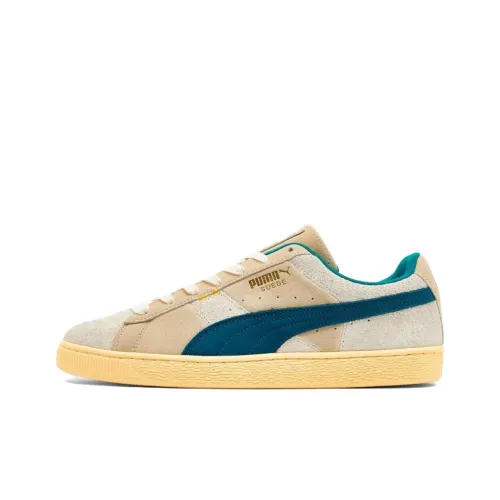 PUMA Suede Series Low Топ Скейтборд Кроссовки Мужские Желто-Синие
