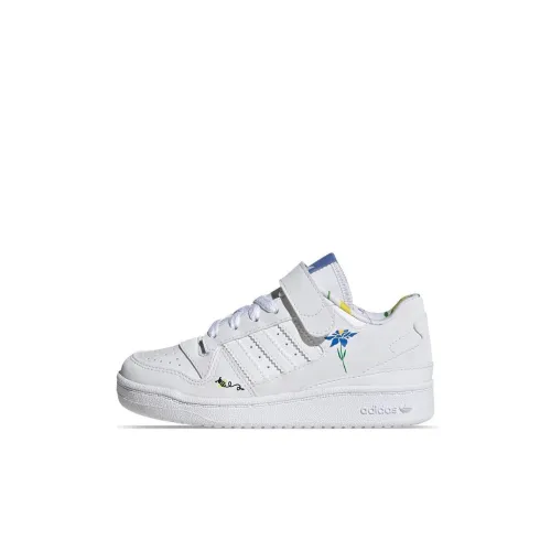 Adidas Originals FORUM Low C Low Топ Кроссовки для скейтбординга Белый Синий Дети 3-7 лет