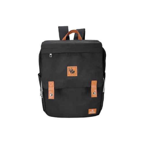 SWISS MILITARY Нейлон Рюкзак MOTHER And Малыш Сумка Большой Унисекс Черный