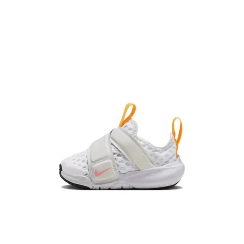 Nike Flex Advance BR TD Низкий топ Обувь для малышей с устойчивыми амортизаторами белый и оранжевый для младенцев и малышей