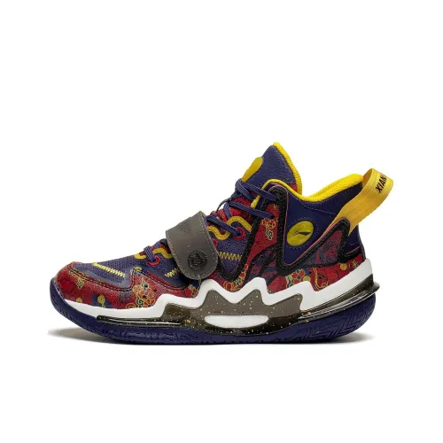 LINING YOUNG Premium 3,0 Anti KICK Rebound MID Топ Детские Баскетбольные Кроссовки Синий Красный Подростки