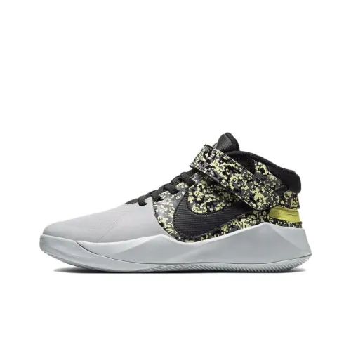 Nike Team Hustle Slip-Resistant Shock Absorbers с устойчивостью к истиранию детские повседневные туфли серые для подростков