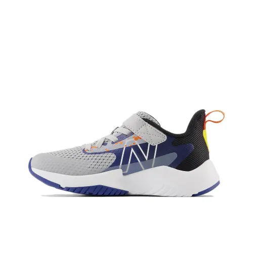New Balance NB Rave RUN Series V2 Bungee Кружево с Топ Ремень Низкий Топ Детские беговые кроссовки Серый Черный Подростки