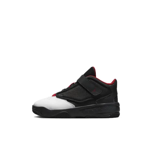 Jordan Max Aura 4 BP Slip-resistant Anti KICK MID Топ Детские Баскетбольные кроссовки Черный Белый