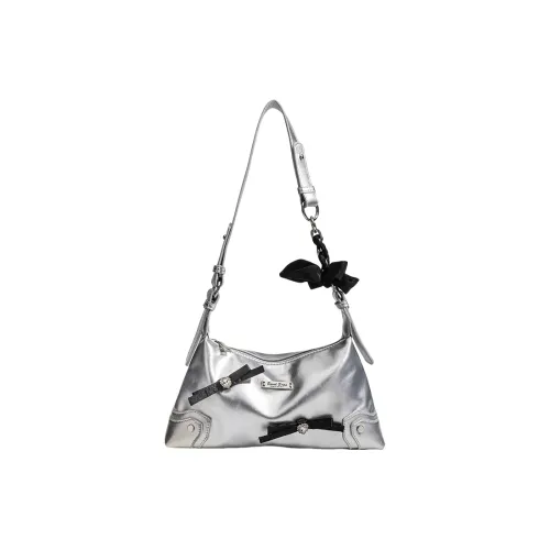 NOMK ПУ (полиуретан) Сумка на плечо Сумка через плечо Сумка через плечо Женская Серебряная Черная Белая