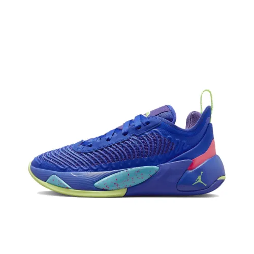 Джордан Luka 1 BG Шокабсорберы Противоскользящие Устойчивые к истиранию Низкий Топ Детские Лайфстайл Обувь Темно-синий Подростки