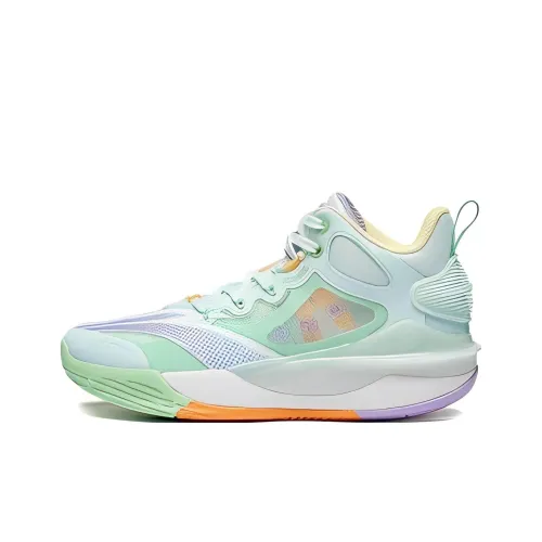 LINING YOUNG Pioneer Spirit TEAM3,0 MID Топ Детские Баскетбольные Кроссовки Зеленые Подростковые