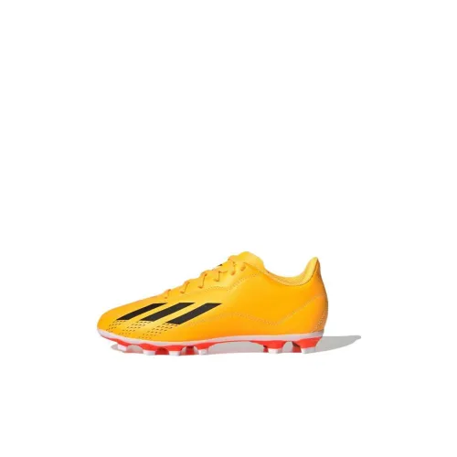 Adidas X SPEEDPORTAL.4 Противоскользящий Устойчивый к истиранию Низкий Топ Детская футбольная обувь Золотой Детский