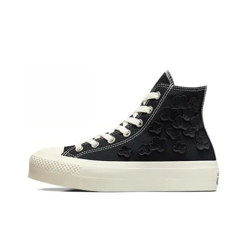 Converse Chuck Taylor All Star Lift Устойчивые к истиранию Дышащие Высокие Кеды Женские Черные