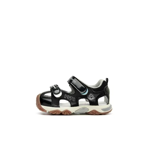 AMORE MATERNO Slip-resistant и дышащая низкая обувь для младенцев и малышей черная для младенцев и малышей