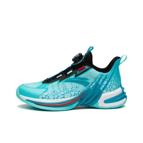 Antakids Устойчивый к истиранию Дышащий MID Топ Детские Баскетбольные кроссовки Неоново-зеленый Белый