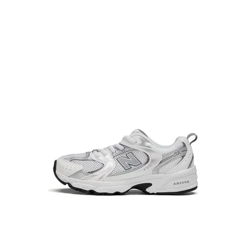 New Balance NB 530 Амортизация Износостойкий Низкий Топ Детские Лайфстайл Обувь Серый Белый Для детей от 3 до 7 лет