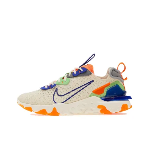 Nike React Vision Slip-Resistant Low Top Casual Беговые кроссовки Женские Белые