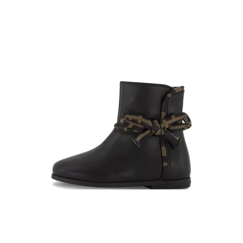 FENDI Модные ботильоны черного цвета для детей