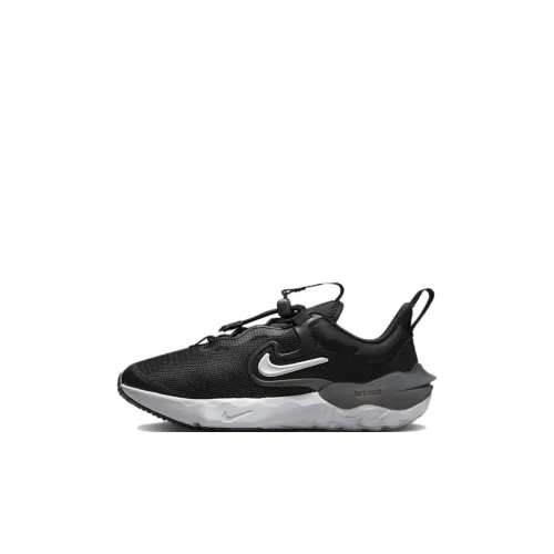 Nike Run Flow BP Slip-resistant Shock Absorbers Низкие Беговые кроссовки Черные для детей 3-7 лет