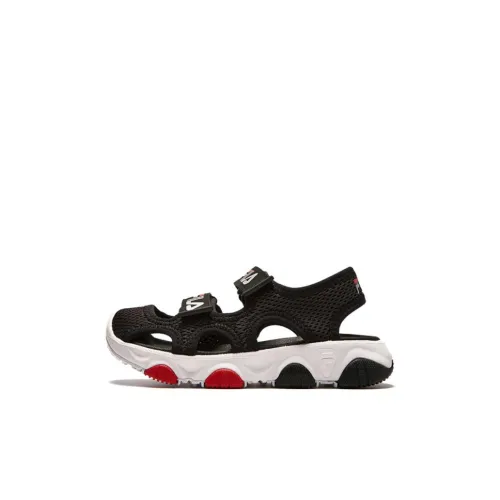 FILA KIDS Спортивная производительность Анти-KICK Амортизация Детские сандалии Черный Красный Для детей 3-7 лет