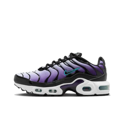 Nike Air Max Plus 'Черный Виноградный' Устойчивый к истиранию Дышащий Низкий Топ Детские Лайфстайл Кроссовки Черный Фиолетовый Подростки