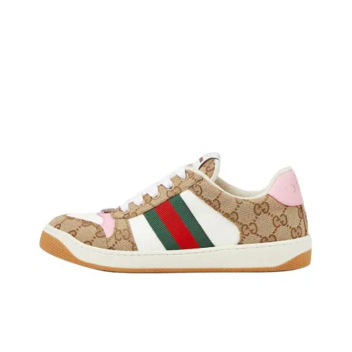 GUCCI Screener Low Топ Скейтборд Кроссовки Женские Коричневый