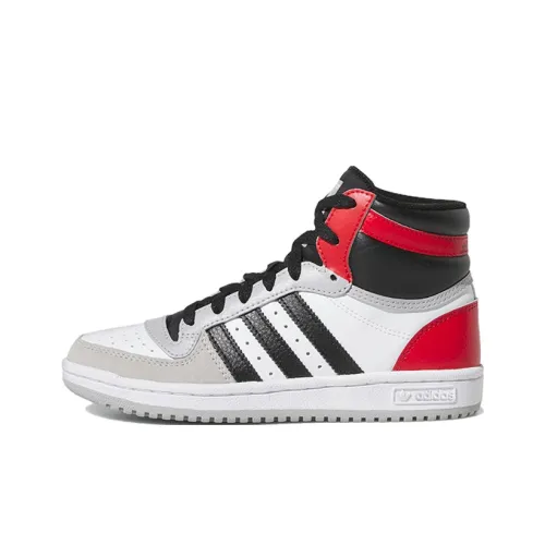 Adidas Originals TOP TEN RB J Устойчивые к истиранию высокие кроссовки для скейтбординга Белый Черный Красный