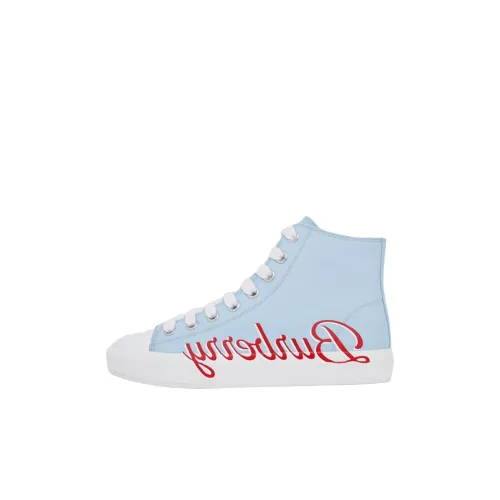 Burberry Высокий Топ Стильный Скейтбординг Синий Детский