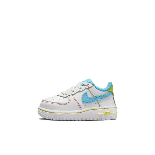 Nike Air FORCE 1 LV8 TD Slip-resistant Abrasion-resistant Низкий топ Обувь для младенцев и малышей Белый Синий Infant And Toddler