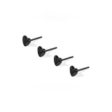 Серьги в форме сердца, черные / комплект из 2 пар