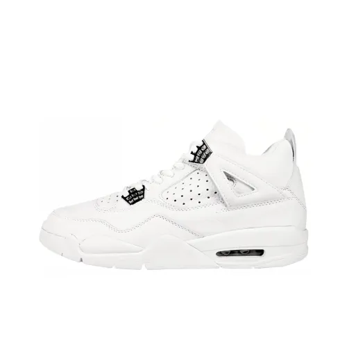 Jordan Air Jordan 4 Retro Bling Low Top Винтажные баскетбольные кроссовки Мужские Белый Серебряный