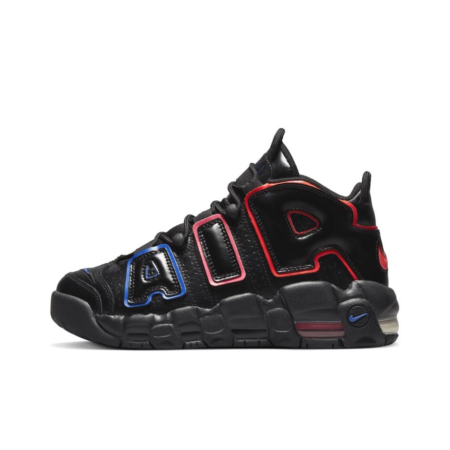 nike air more uptempo black and red