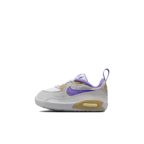 Nike Air Max 90 Low Топ Обувь для младенцев и малышей Белый фиолетовый Infant And Toddler