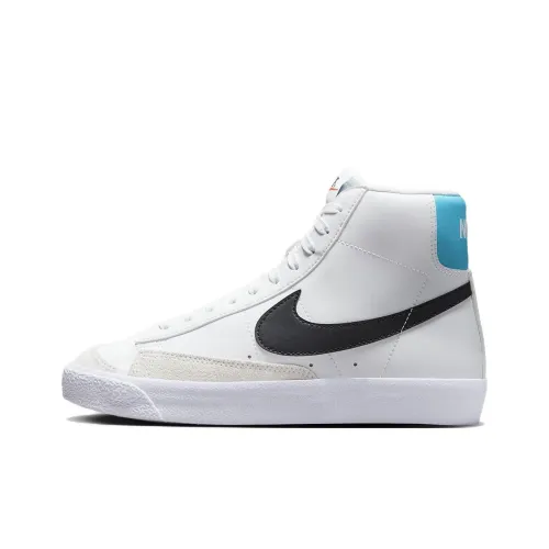 Nike Blazer Abrasion Resistant MID Топ Детские Скейтбординги Черный белый и синий Подростки