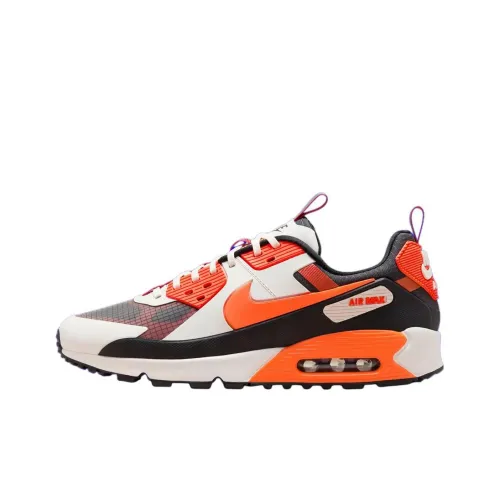 Nike Air Max 90 Low Топ Беговые кроссовки Унисекс Белый Оранжевый