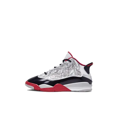 Джордан Dub Zero противоскользящие анти-KICK амортизирующие детские повседневные туфли белые для детей от 3 до 7 лет