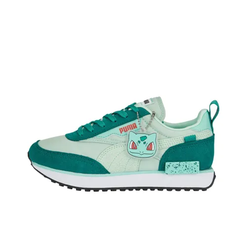 Pokémon X PUMA Future Rider Bulbasaur Kids Lifestyle Shoes Green Teenagers Покемон X PUMA Future Rider Бульбасаур Kids Lifestyle Shoes Зеленый Подростки
