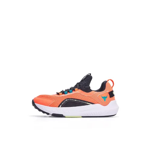Under Armour Project Rock BSR 3 Детские беговые кроссовки Низкий топ Оранжевый Kids