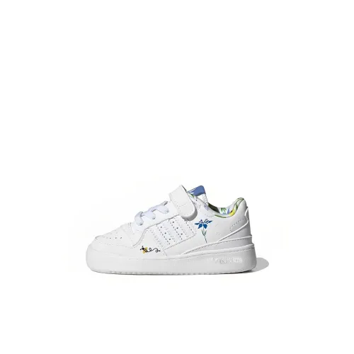 Adidas Originals FORUM Низкий Топ Обувь для малышей Белый Синий Infant и Toddler