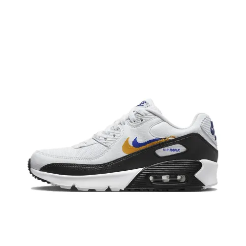 Nike Air Max 90 Low Топ Kids Lifestyle Shoes Белый черный Подростки