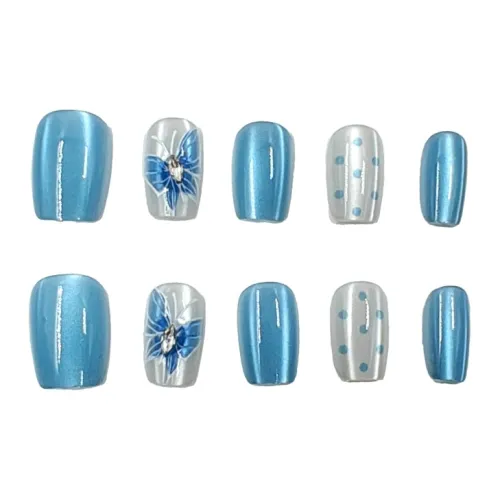 MAXFINE Ледяной Sealed Бабочка False Nail Короткий LADDER Милый Однотонный Кокетливый стиль 14mm