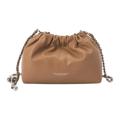 SEM R ПУ (полиуретан) Ведрообразная сумка Сумка через плечо Средняя Женская Карамельный коричневый