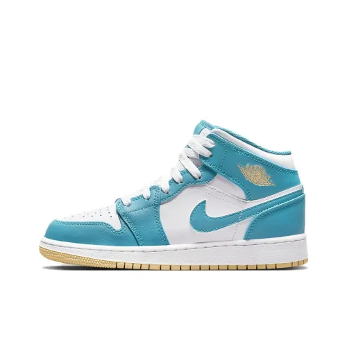 Jordan Air Jordan 1 Детские баскетбольные кроссовки MID Топ Школьный возраст