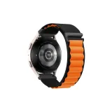 Высокогорный Loop Нейлоновый Ремень ~ Черный с Апельсин (Черная пряжка)