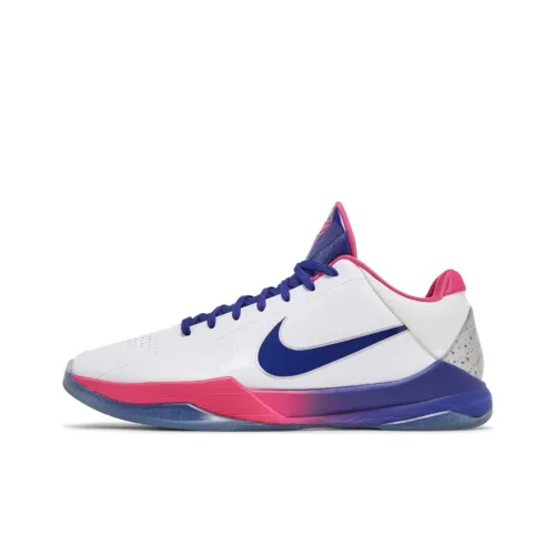 Nike Zoom Kobe 5 Low Топ Баскетбольные Кроссовки Мужские Розовые Фиолетовые
