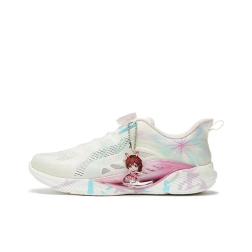 XTEP Soul Land Противоскользящие Износостойкие Дышащие Низкие Беговые Кроссовки Белые Розовые Подростки