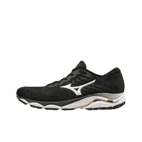 Mizuno Slip-resistant Abrasion-resistant Breathable Low-Top Running Shoes Men's Black Мицубо Противоскользящие Устойчивые к износу Дышащие Низкие Кроссовки для Бега Мужские Черные