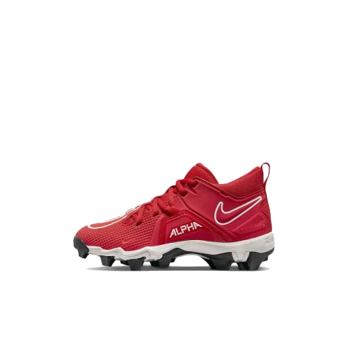 nike Alpha Menace 3 Амортизация Износостойкий MID Топ Футбольные бутсы Красный Детский