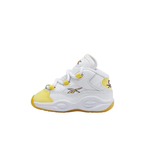 Reebok Question High Топ Винтажные Баскетбольные Кроссовки Белый Желтый Детский