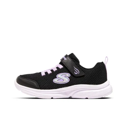 Skechers Wavy Lites Low Топ Детская Беговая Обувь Черная