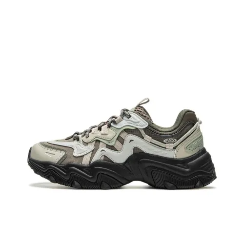 LiNing Cat's Claw Lite 2 противоскользящий устойчивый к истиранию низкий топ кэжуал женский коричневый серый